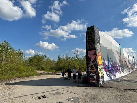 Photos of graffiti art murals