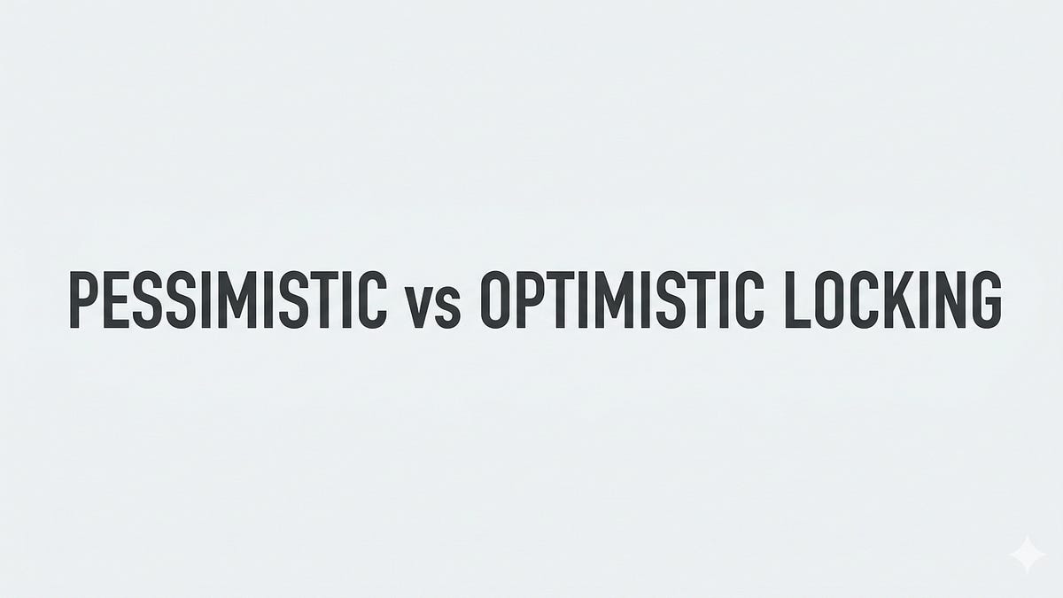 Concurrency Controls : Pessimistic vs Optimistic