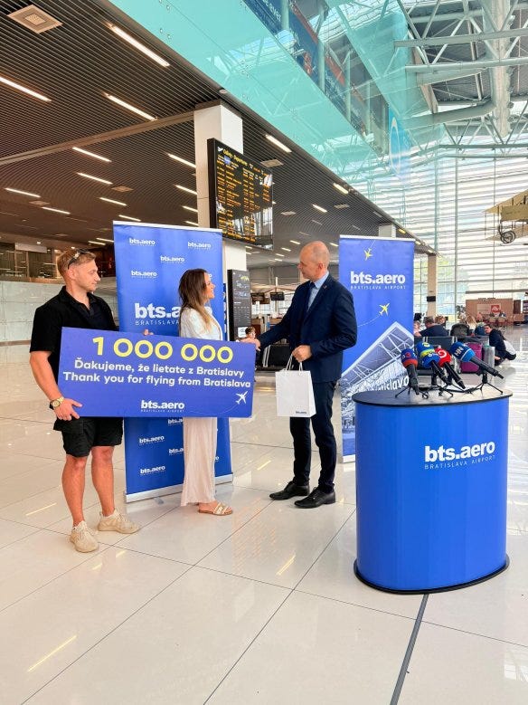 Bratislava Airport surpasses 1 million passengers handled Bratislava Airport surpasses 1 million passengers handled