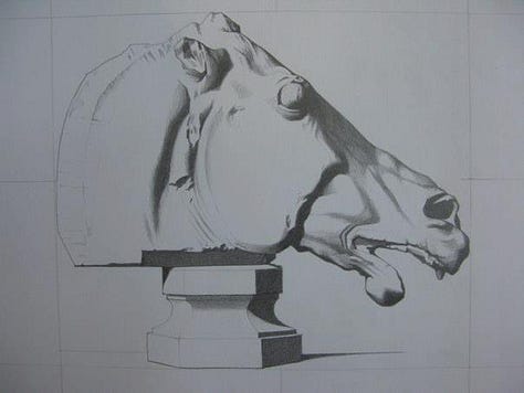 My first class. Trip to Zecchi, the famous art supplier in Venice. Drawing my way through chemo.