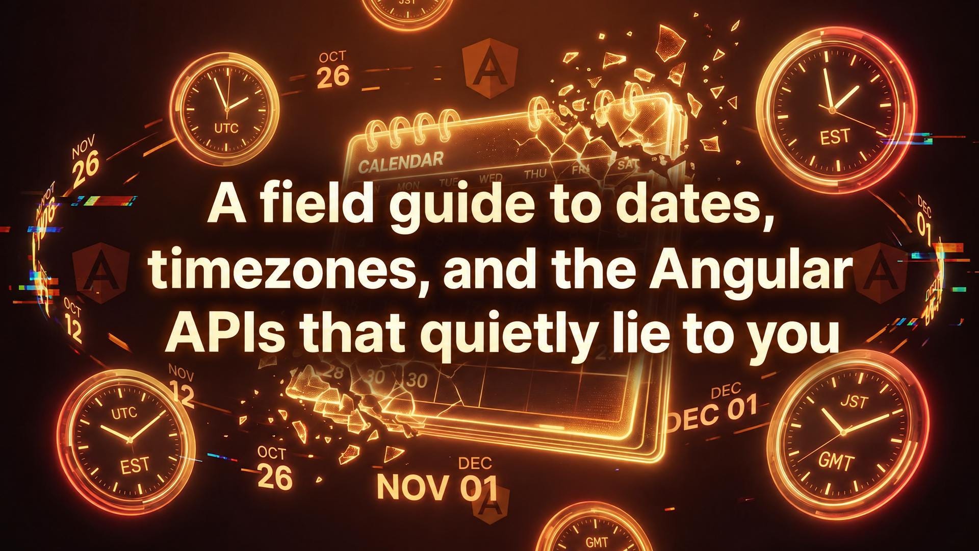 A field guide to dates, timezones, and the Angular APIs that quietly lie to you