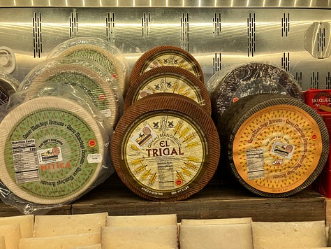 Different cheeses