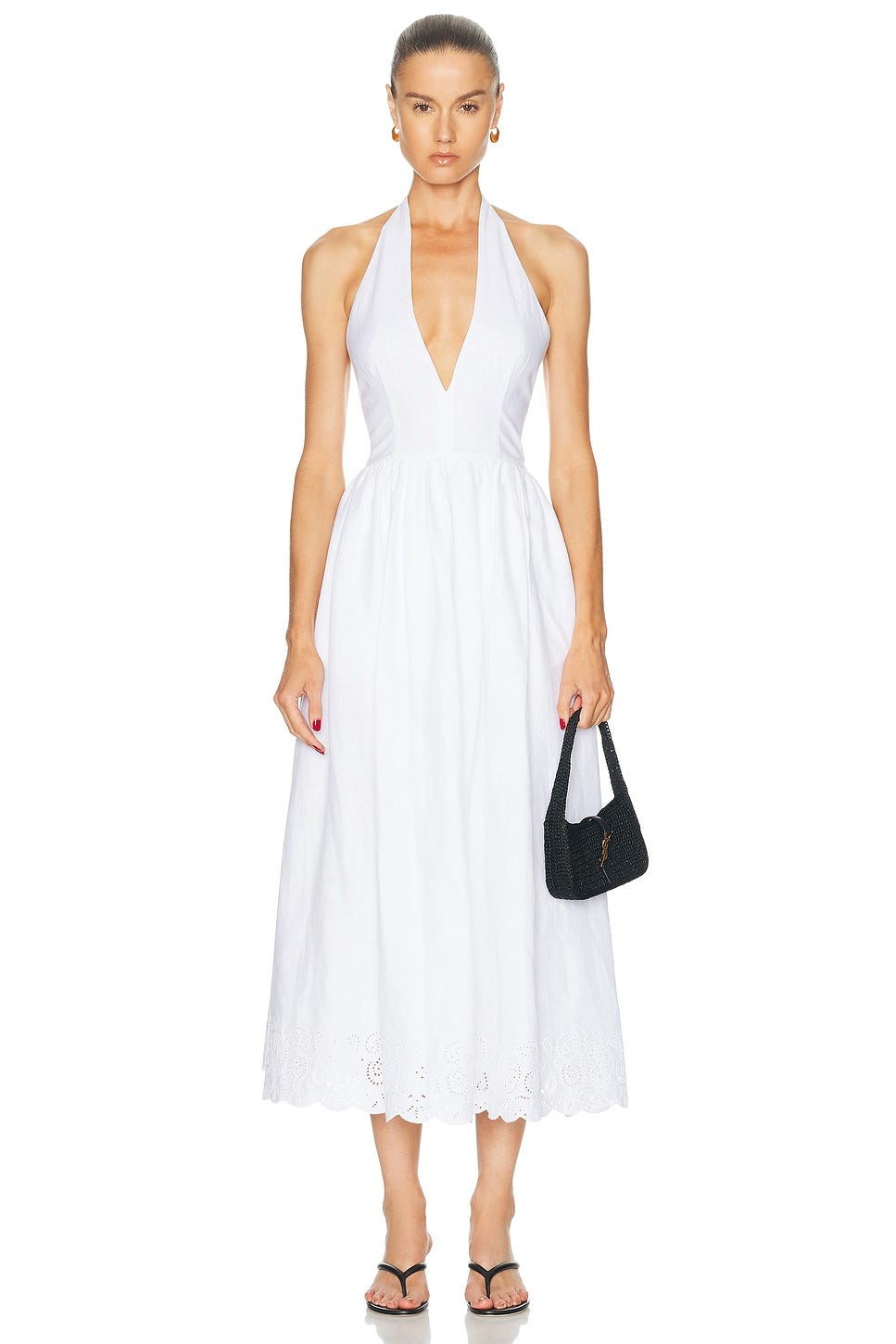 Image 1 of Staud Grazia Linen Dress in White