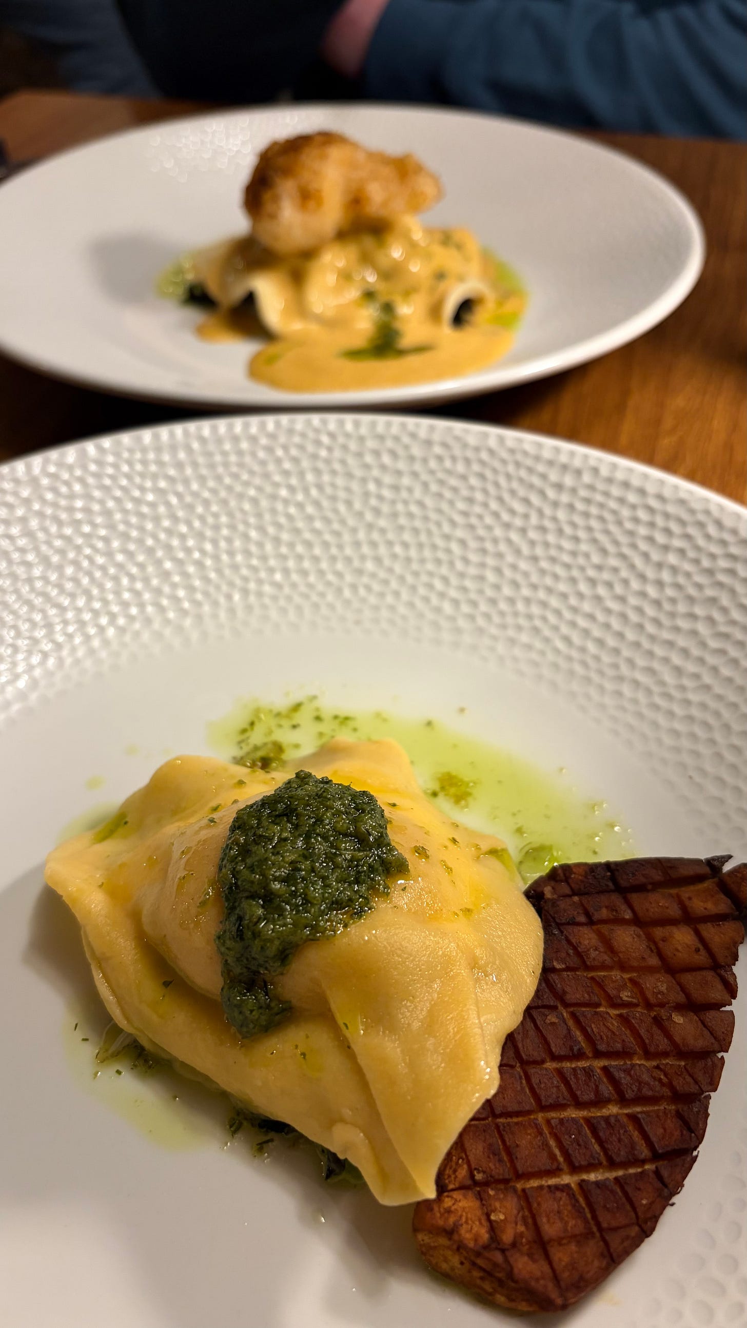 second course of ravioli