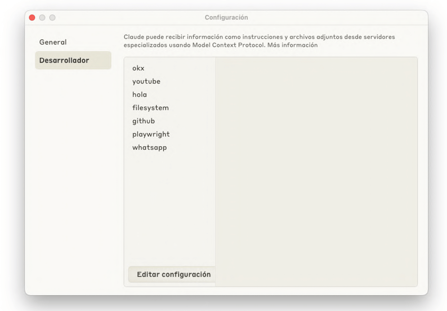 Servidores MCP disponibles en Claude Desktop Servidores MCP disponibles en Claude Desktop