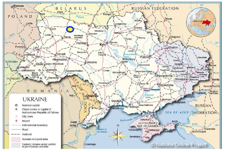 Ukraine, Géographie, carte, villes, 2022