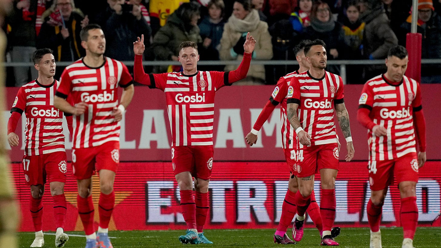 Que furacão': Girona soma o 2.º maior triunfo da sua história na La Liga