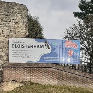 9 images from literary events in Medway. People reading from their books, people watching writers reading from their books. 