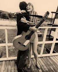 Legends only 🎸✨Joni Mitchell and Leonard Cohen photographed by David Gahr  at the Newport Folk Festival, 1967 🧡🌼 Via @60swonderland • • • • • # jonimitchell #leonardcohen #60sfashion #60smusic