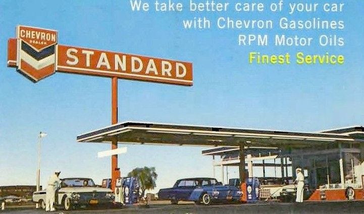 Chevron gas station vintage | Standard chevron gas station, Chevron gas ... Chevron gas station vintage | Standard chevron gas station, Chevron gas ...