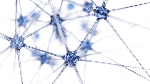 Abstrakte Visualisierung von Nervenzellen