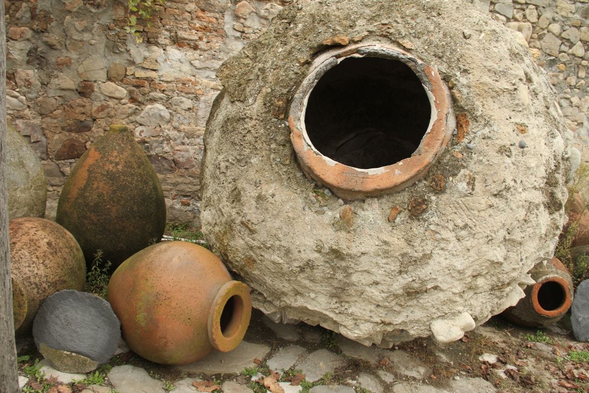 Disused qvevris at Alaverdi Monastery