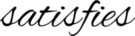 Satisfies