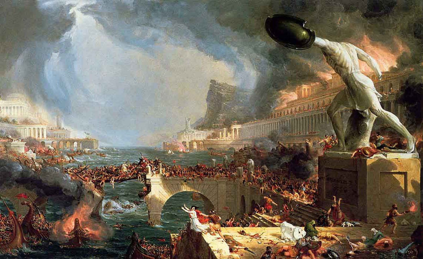 The Course Of Empire Destruction By Thomas Cole Print or Oil Painting ...