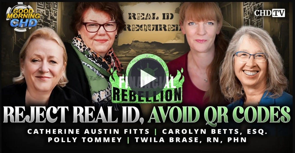 ⭐️ Financial Rebellion — Reject Real ID, Avoid QR Codes. (10/24/24, video 01:01:19 includes transcript) ⭐️ Financial Rebellion — Reject Real ID, Avoid QR Codes. (10/24/24, video 01:01:19 includes transcript)