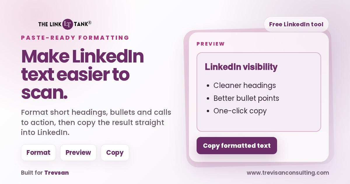 I built a simple free LinkedIn text formatter