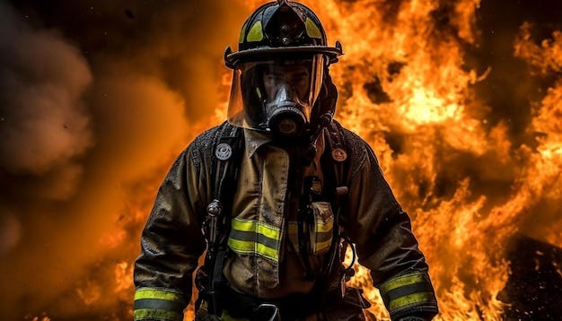 Flames engulfed the burning building firefighters worked urgently generated by AI Flames engulfed the burning building firefighters worked urgently generated by AI