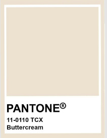 Screenshot of Pantone® buttercream color swatch Screenshot of Pantone® buttercream color swatch