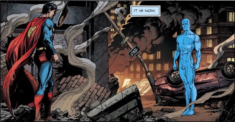 Doomsday Clock - Superman vs Dr Manhattan Doomsday Clock - Superman vs Dr Manhattan