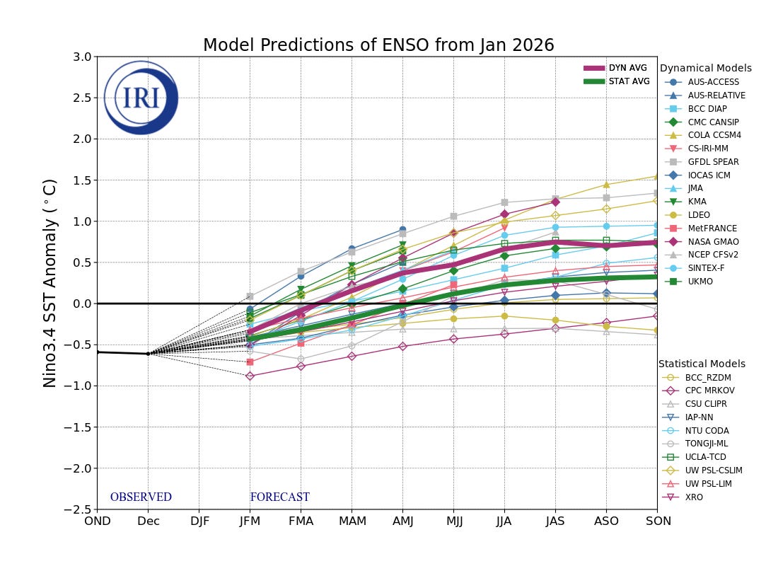 IRI ENSO Model Forecast Plumes Image