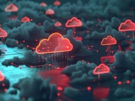 Cloud with water droplets symbolism of Cloud Outages.