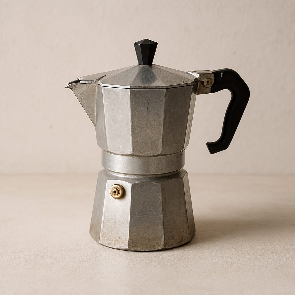 classic Italian stovetop coffee pot