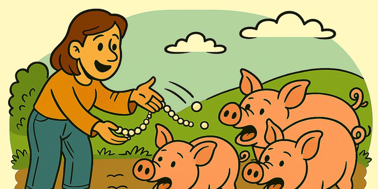 Throwing Pearls to the Pigs