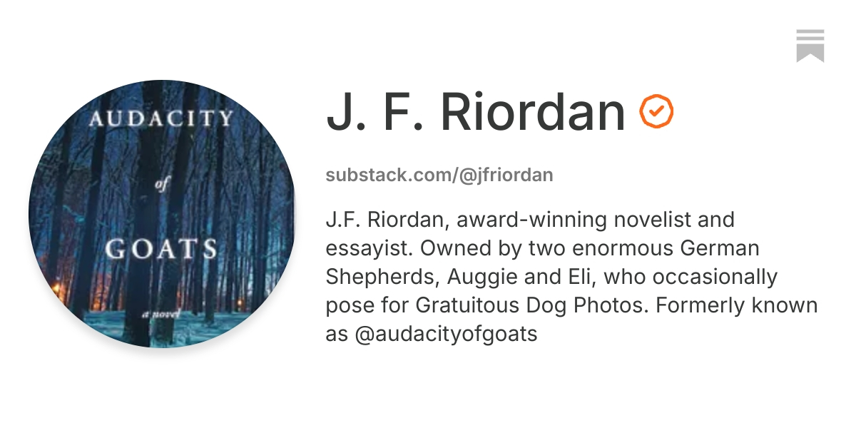 J. F. Riordan | Substack