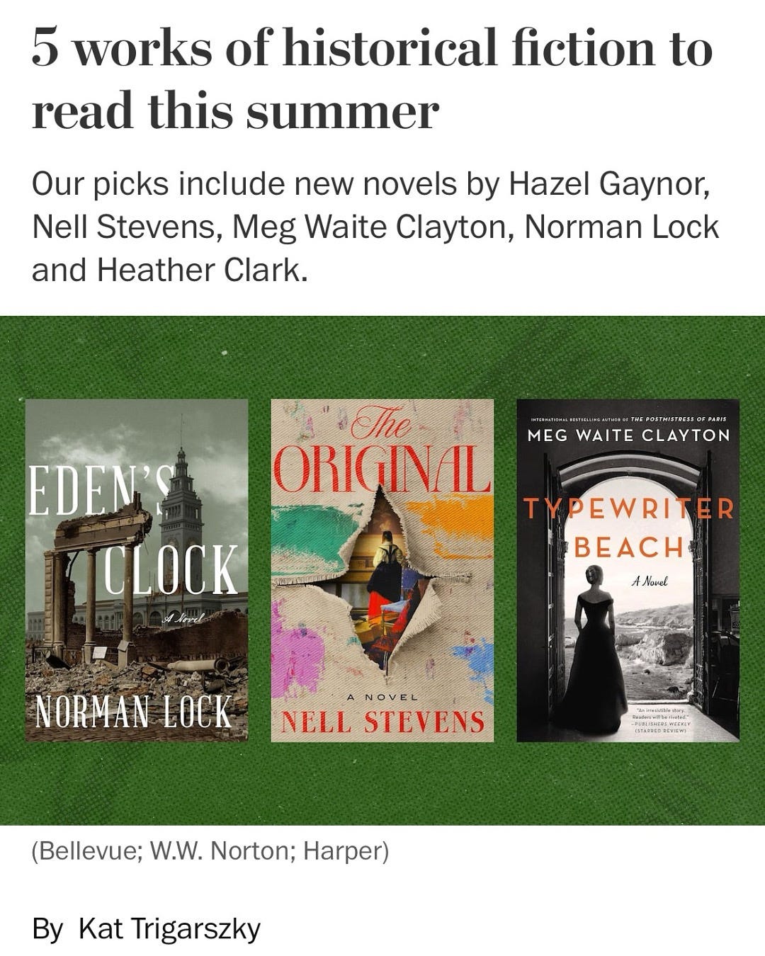 5 works of historical fiction to read this summer