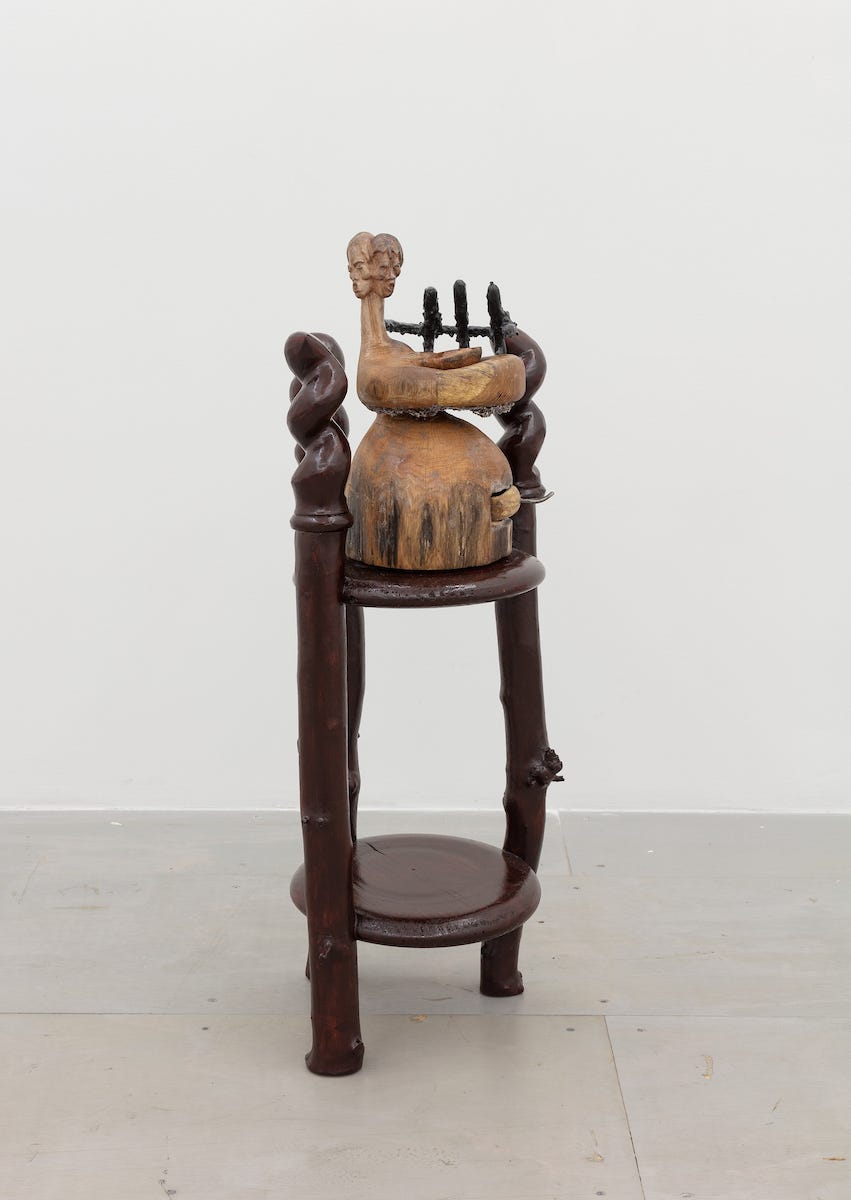 Emmanuel Desir, Wicked Lady And Her New Born Baby, 2020 wood, steel, glue