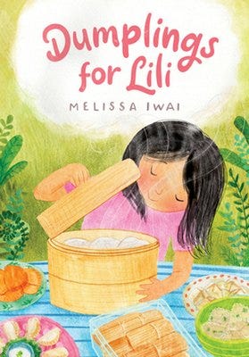 From left Breville panini press; Dumplings for Lili by Melissa Iwai; Guidecraft Toddler Tower