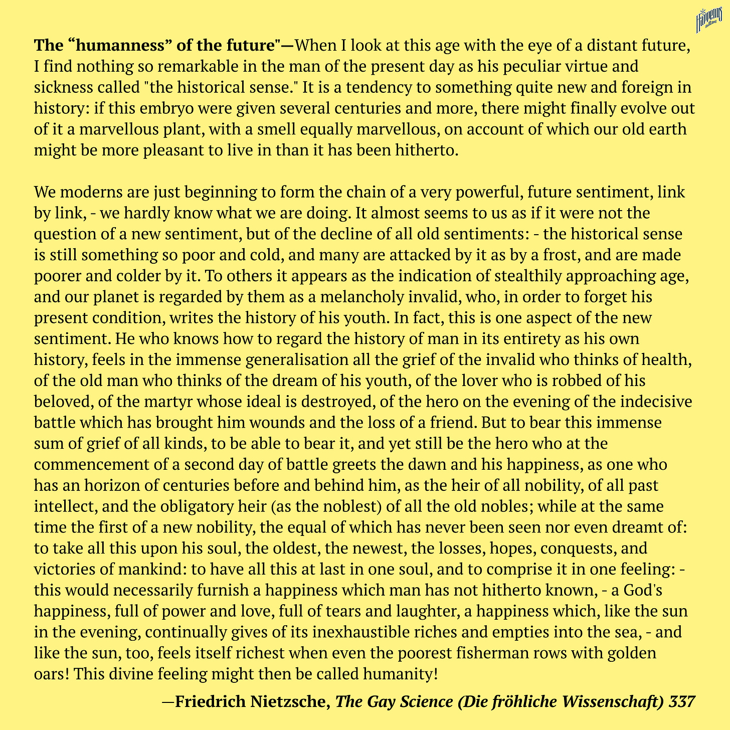Nietzsche's passage in 'The Gay Science' (Die fröhliche Wissenschaft) No.337