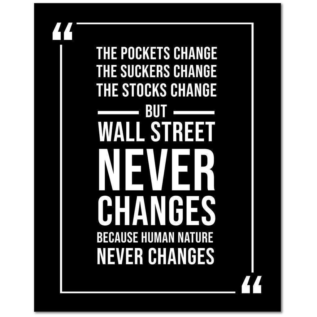 Wall Street Never Changes Canvas Wall Art - Timeless Trading Motivation