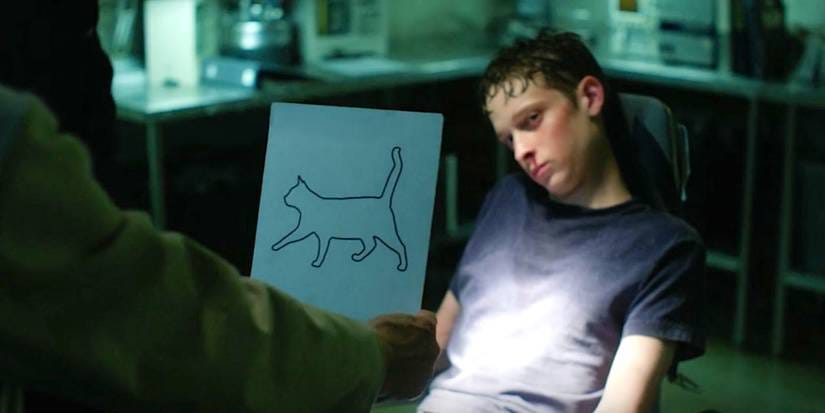 Luke (Joe Freeman) is injured during a psychic test in the TV show The Institute.