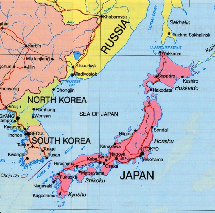 Sea of Japan political map - Ontheworldmap.com