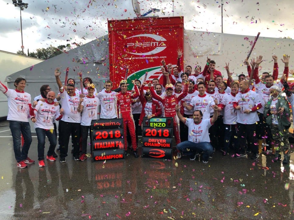 Enzo Fittipaldi, Formula 4 Regional Champion 2018 with Team Prema