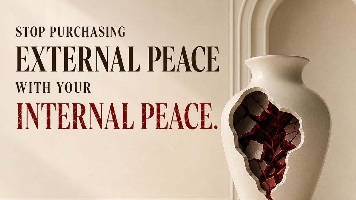 Unlearn Purchasing External Peace With Your Internal Peace