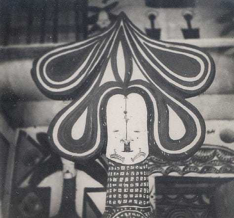 Full size human figures made of clay and decorated with grand headdresses, patterns as well as slices of life.