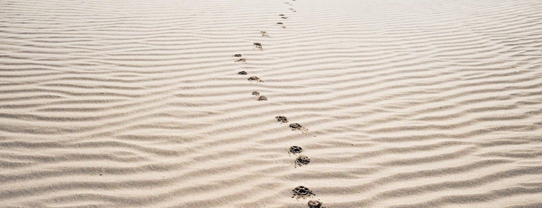 footprints on sand