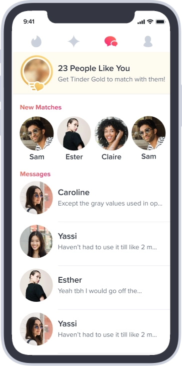 Tinder Gold™ : découvre qui a liké ton profil. | Tinder
