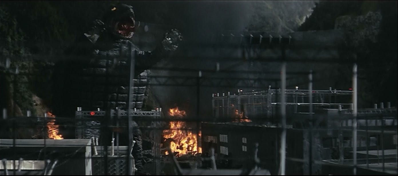 Gamera attacks Kurobe Dam