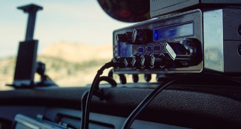 cb radio in truck dash