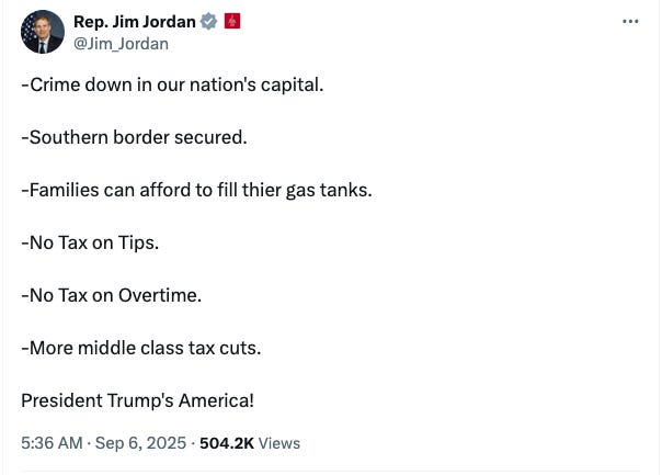 Jim Jordan Says Life is Better for Americans Under Trump