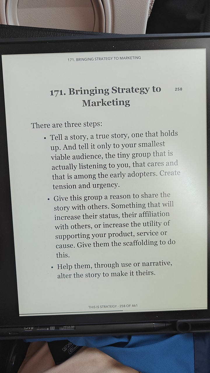 Snippet from Seth Godin's This Is Strategy: Make Better Plans