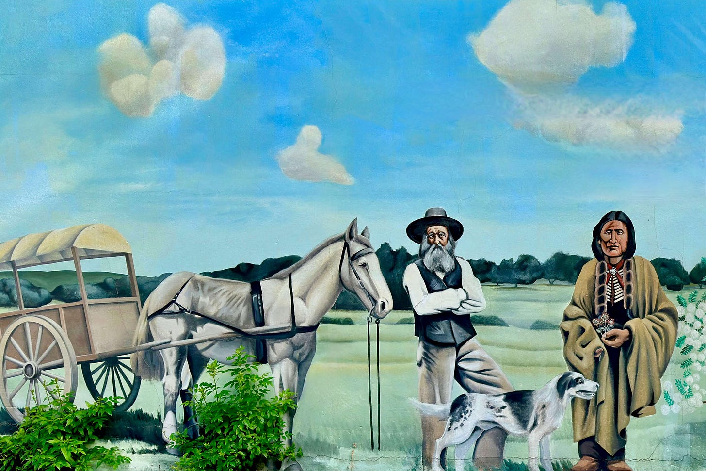 Das mural (engl.: Wandbild) mit Ferdinand Jakob Lindheimer hat der Künstler Alex Brochon im Auftrag des Historic Outdoor Art Museum in New Braunfels geschaffen. Das mural (engl.: Wandbild) mit Ferdinand Jakob Lindheimer hat der Künstler Alex Brochon im Auftrag des Historic Outdoor Art Museum in New Braunfels geschaffen.