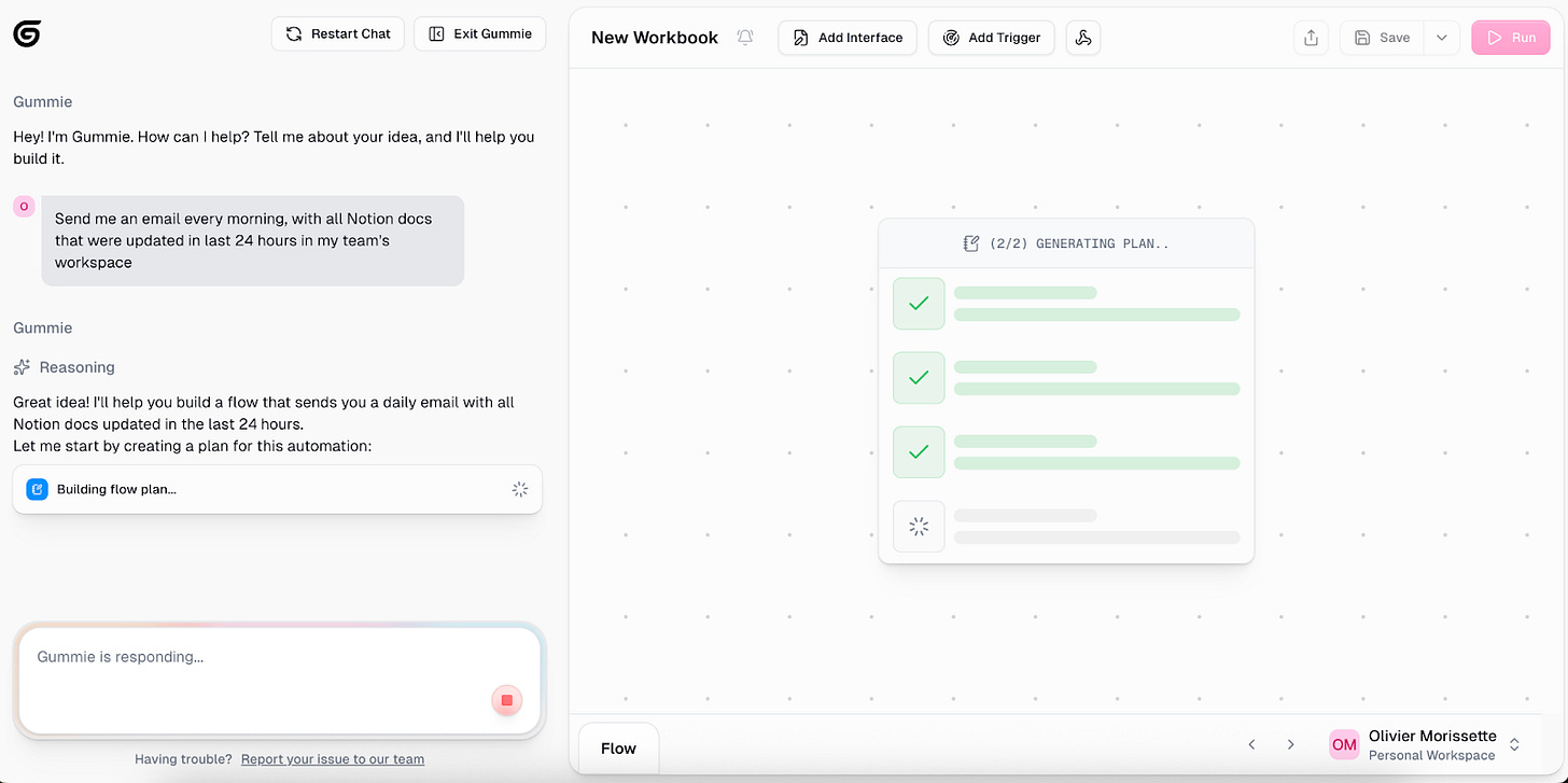 Gumloop AI Automated Workflow Builder in Action