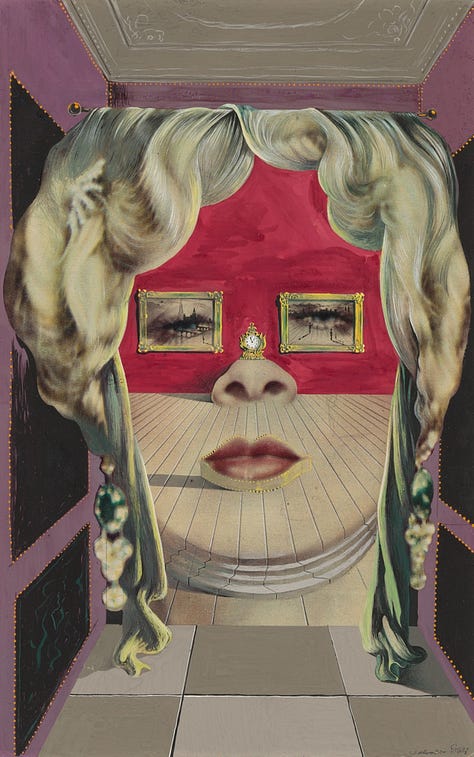 Inventions of Monsters, Drawing of Venus de Milo, Mae West's Face which May be Used as a Surrealist Apartment
