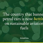 The country that banned petrol cars is now betting on SAF