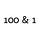 One Hundred and One