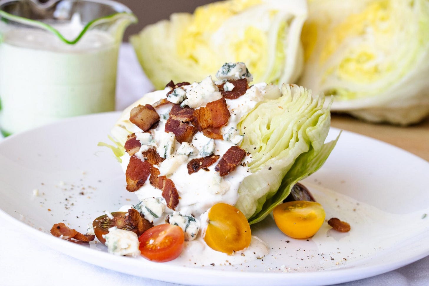iceberg wedges with blue cheese dressing
